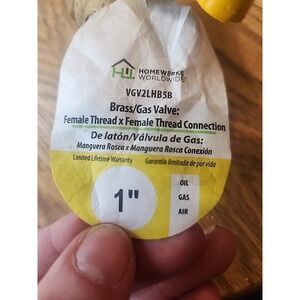 Homewerks Premium Gas Ball Valve x Female Thread 1/2" Brass Tool VGV1LHB3B